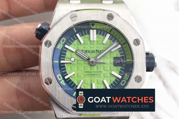 Audemars Piguet - Royal Oak Diver SS/RU Green MY9015 Mod A3120