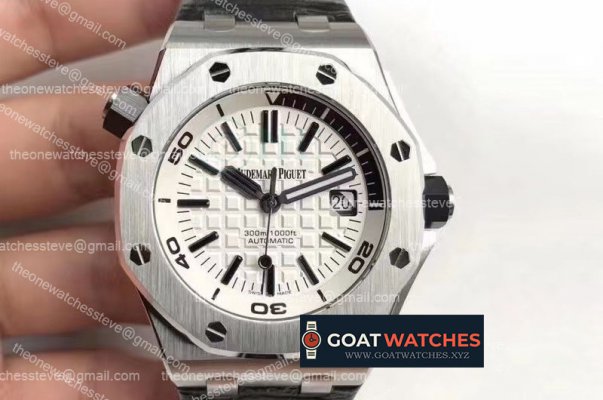 Audemars Piguet - Royal Oak Offshore Diver 15703 SS/LE White BF A3120