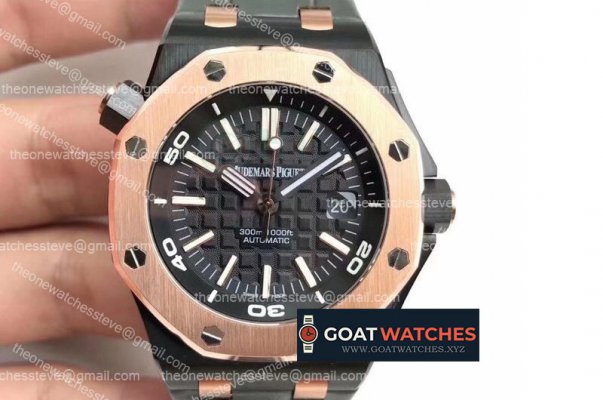 Audemars Piguet - Royal Oak Offshore Diver 15703 DLC/LE/RG Black BF A3120