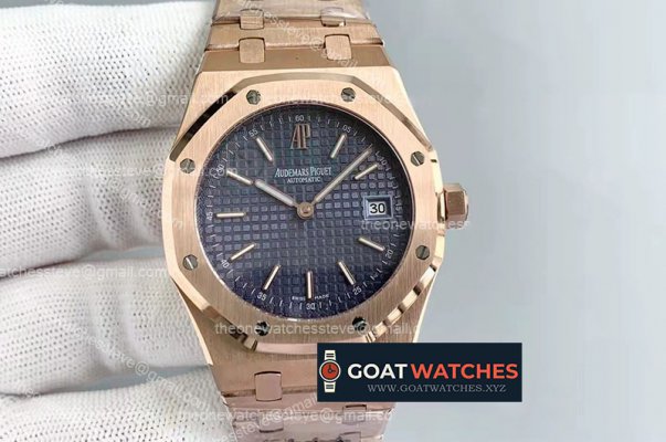 Audemars Piguet - Royal Oak Jumbo 15202 RG/RG Blue 9015