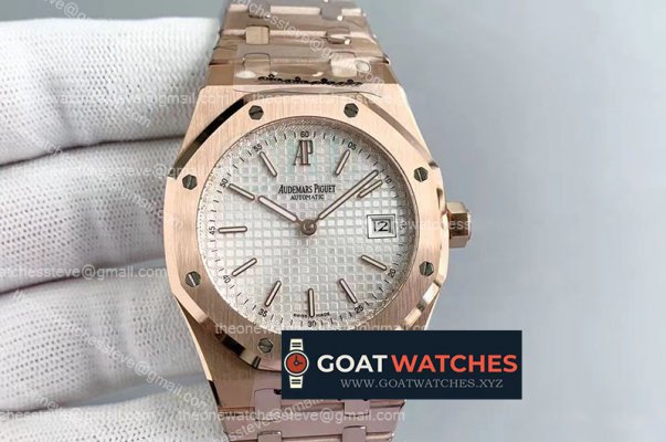 Audemars Piguet - Royal Oak Jumbo 15202 RG/RG White 9015