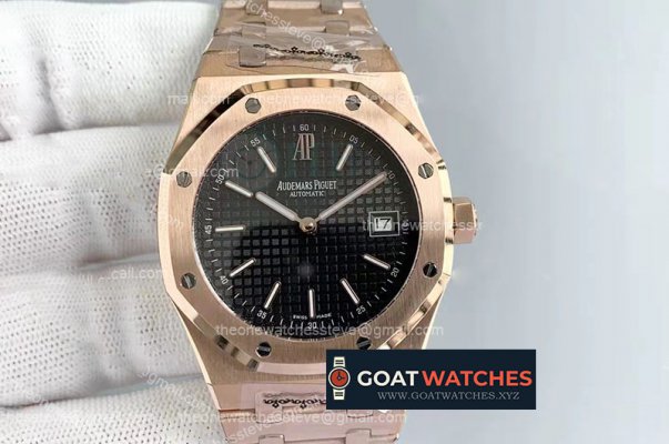 Audemars Piguet - Royal Oak Jumbo 15202 RG/RG Black 9015