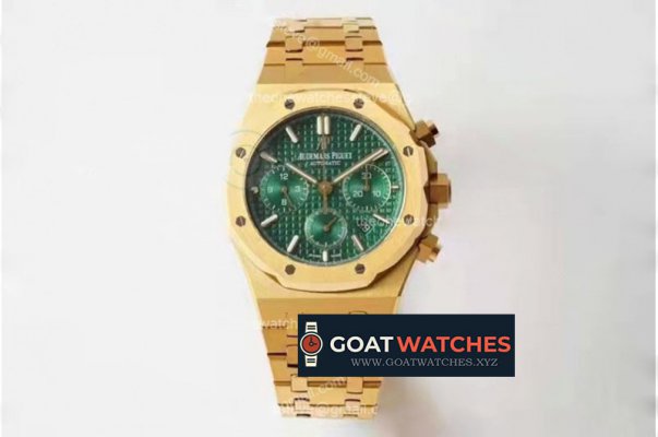 Audemars Piguet - Royal Oak Chrono 26331 YG/YG Green/Stk A7750