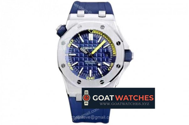 Audemars Piguet - Royal Oak Offshore Diver 42mm V2 15710 SS/RU Blue A3120