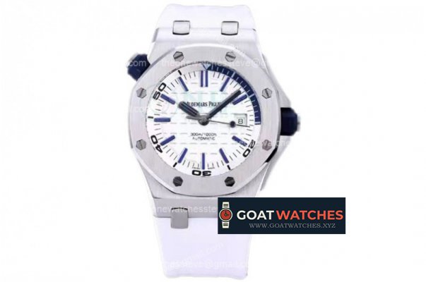 Audemars Piguet - Royal Oak Offshore Diver 42mm 15710 V2 SS/RU Wht A3120