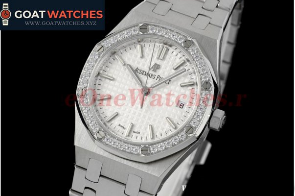 Audemars Piguet - Royal Oak 77351 Ladies 34mm SS/SS White/Diamonds 8F A5800