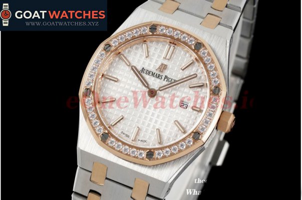 Audemars Piguet - Royal Oak Ladies 33mm SS/RG white Dial 8F Swiss Quartz