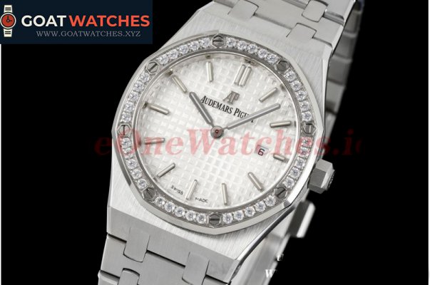 Audemars Piguet - Royal Oak Ladies 33mm SS/SS white Dial 8F Swiss Quartz