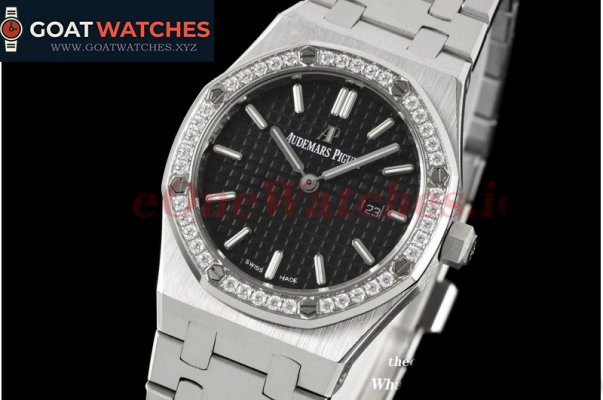 Audemars Piguet - Royal Oak Ladies 33mm SS/SS Black Dial 8F Swiss Quartz