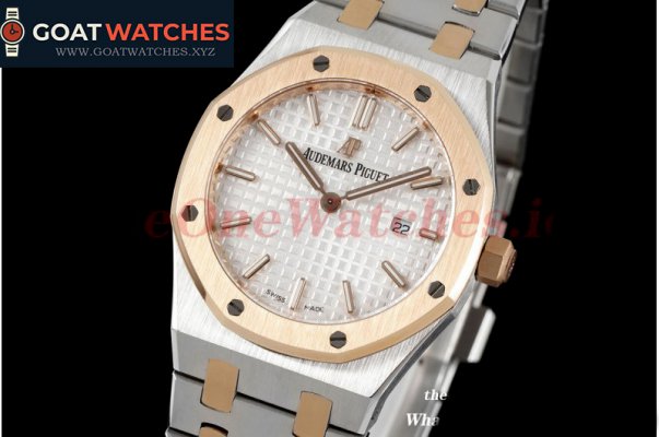 Audemars Piguet - Royal Oak Ladies 33mm SS/RG white Dial 8F Swiss Quartz