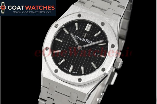 Audemars Piguet - Royal Oak Ladies 33mm SS/SS Black Dial 8F Swiss Quartz