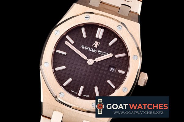 Audemars Piguet - Royal Oak Ladies 33mm RG/RG Brown JF Swiss ETA Quartz