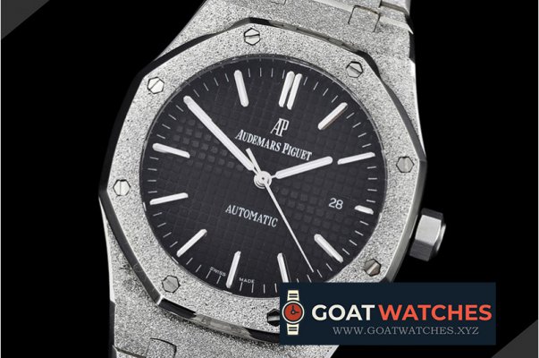 Audemars Piguet - Royal Oak Jumbo 15400 Frosted SS/SS Black Asia 21J Mod