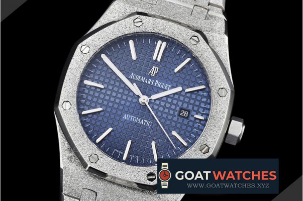 Audemars Piguet - Royal Oak Jumbo 15400 Frosted SS/SS Blue Asia 21J Mod