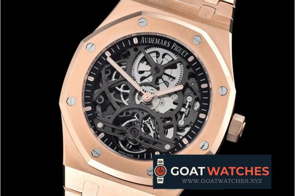 Audemars Piguet - Royal Oak Tourb Extra Thin Openw RG/RG Skele Asia HW