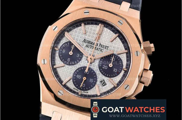 Audemars Piguet - Royal Oak Chronograph 26331ST RG/RU Wht/Blue A7750