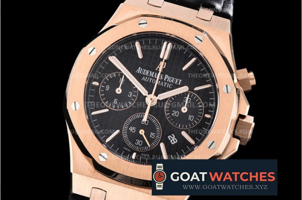 Audemars Piguet - Royal Oak Chronograph 26331ST RG/LE Blk/Blk A7750