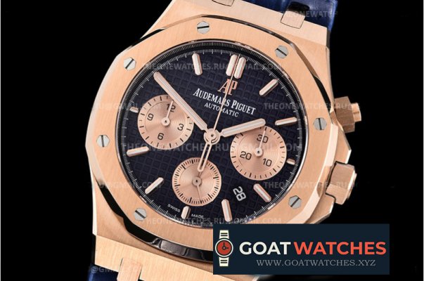 Audemars Piguet - Royal Oak Chronograph 26331ST RG/LE Blue/Rose A7750