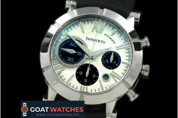 Tiffany & Co. - Atlas Men Chrono SS/RU White Roman Asian 7750