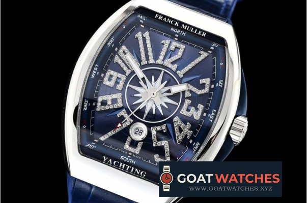 Franck Muller - Vanguard Mens V45 SS/LE/RU Blue Diams ABF A2824