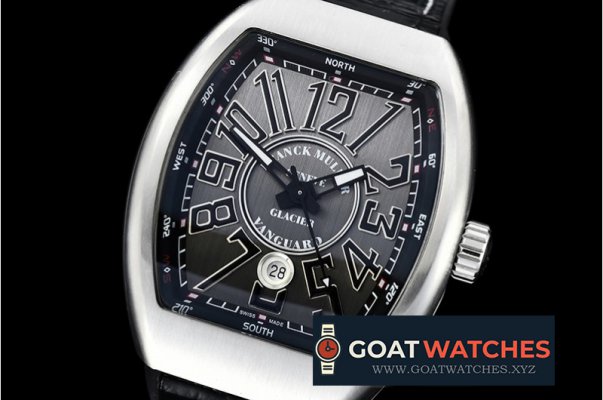 Franck Muller - Vanguard Mens V45 SS/LE/RU Silver Grey ABF Asia 2824