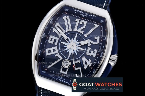 Franck Muller - Vanguard Mens Yachting V45 SS/NY/RU Blue ZF MY9015