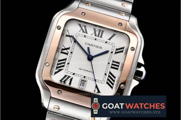 Cartier - Santos De Cartier 40mm Mens RG/SS White KOR MY9015