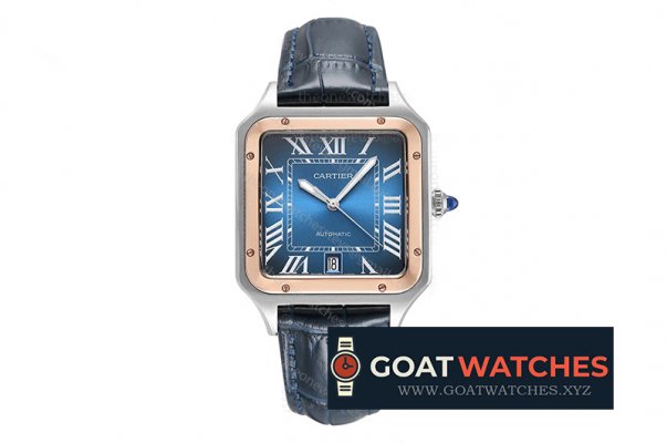 Cartier - Santos-Dumont Blue 46MM V2 RG/LE Blue TWF Miyota 9015 Mod