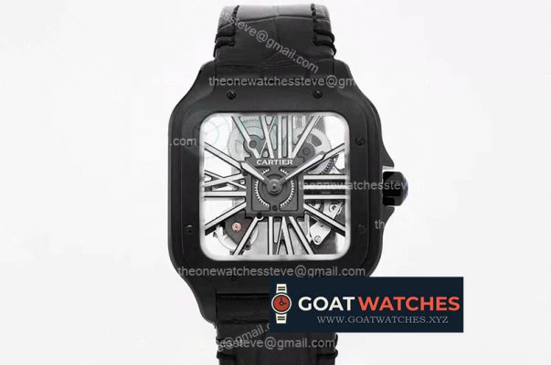 Cartier - Santos De Cartier Skeleton 40mm DLC/LE Ske TWF Sw Qtz