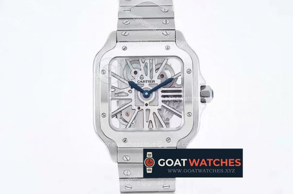 Cartier - Santos De Cartier Skeleton 40mm SS/SS Ske TWF Sw Qtz