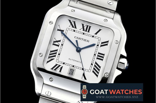 Cartier - Santos De Cartier 2018 Mens XL SS/SS Wht V6F MY9015