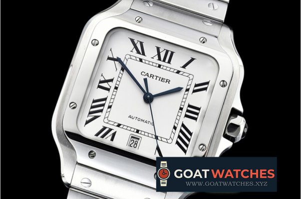 Cartier - Santos De Cartier 2018 Mens XL SS/SS Wht BVF MY9015