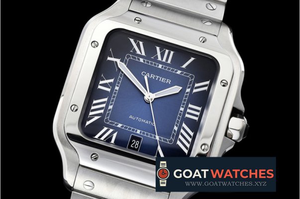 Cartier - Santos De Cartier 2018 Mens XL SS/SS Blue BVF MY9015