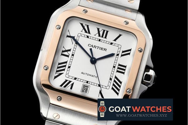 Cartier - Santos De Cartier 2018 Mens XL RG/SS Wht BVF MY9015