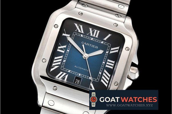 Cartier - Santos De Cartier 2018 Mens XL SS/SS Blue GF MY9015