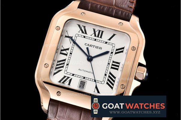 Cartier - Santos De Cartier 2018 Mens XL RG/LE Wht V6F MY9015