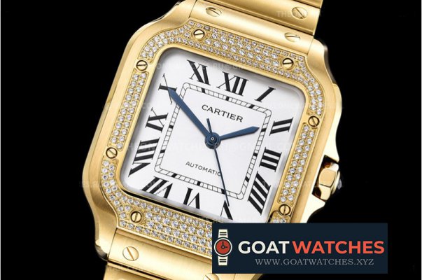 Cartier - Santos De Cartier Ladies 35mm Diams YG/YG BVF MY9015