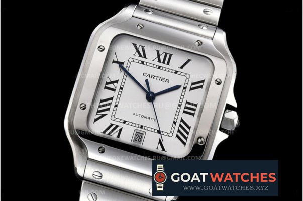 Cartier - Santos De Cartier Mens XL SS/SS White 3KF MY9015