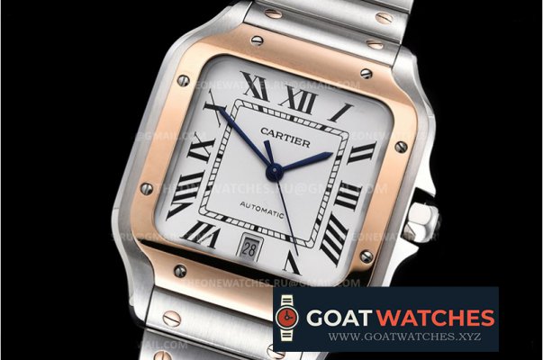 Cartier - Santos De Cartier Mens XL RG/SS White 3KF MY9015