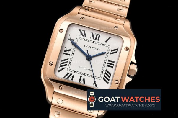 Cartier - Santos De Cartier 35mm Mens RG/RG White 3KF MY9015