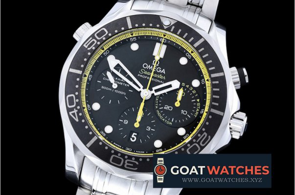 Omega - Seamaster 300M Chrono America Cup SS/SS Blk/Yllw BP A7750