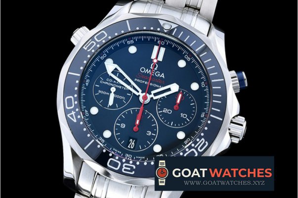 Omega - Seamaster 300M Chrono SS/SS Blue/Blue BP A7750