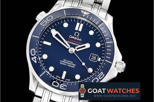 Omega -Seamaster Diver 300m Co-Axial Cer SS/SS Blue JHF A2836