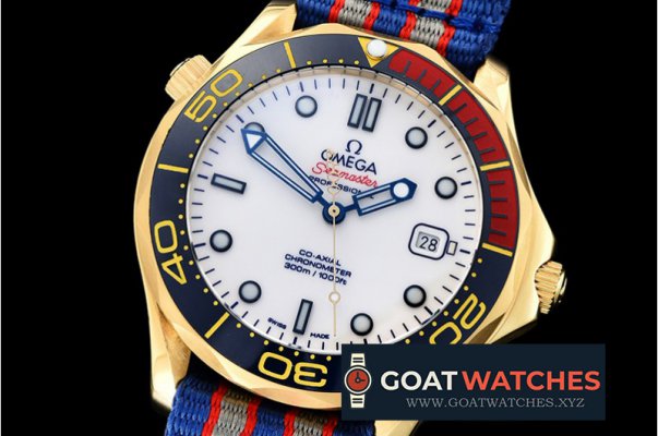 Omega - Seamaster Commander 007 YG/NY White URF MY8205 Mod