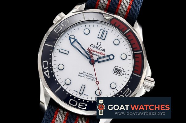 Omega - Seamaster Commander 007 SS/NY White MKF 1:1 A2824 Mod