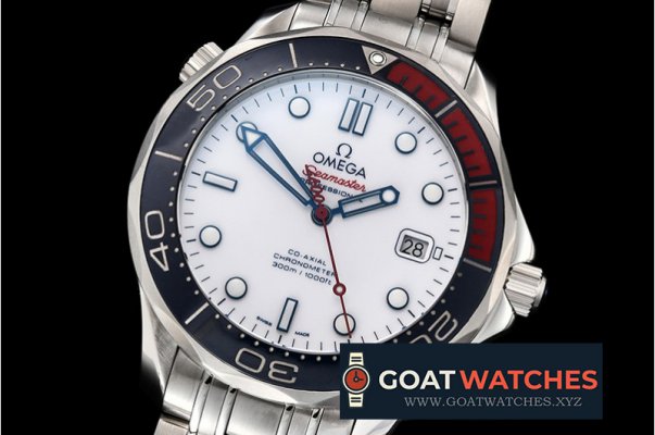 Omega - Seamaster Commander 007 SS/SS White MKF 1:1 A2824 Mod