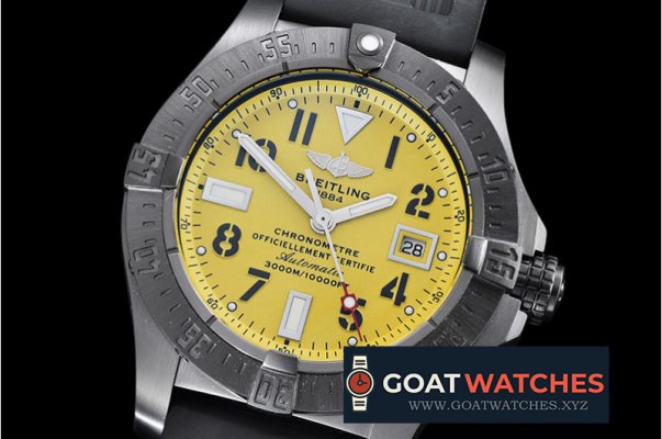 Breitling - Avenger Seawolf BlackSteel DLC/RU Yellow HF Asia 2836