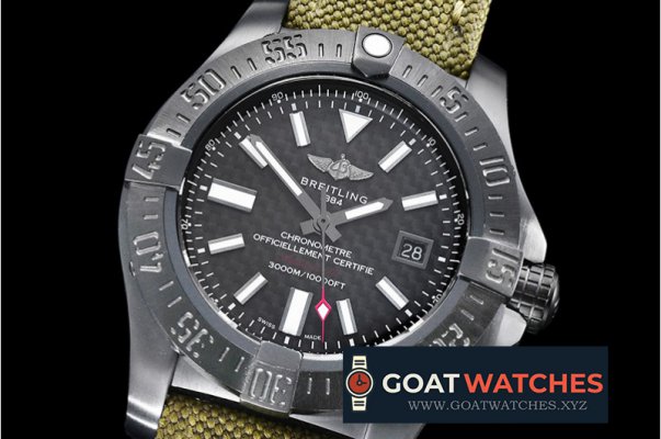 Breitling - Avenger II Seawolf DLC/NY Black CF ANF Asia 2836