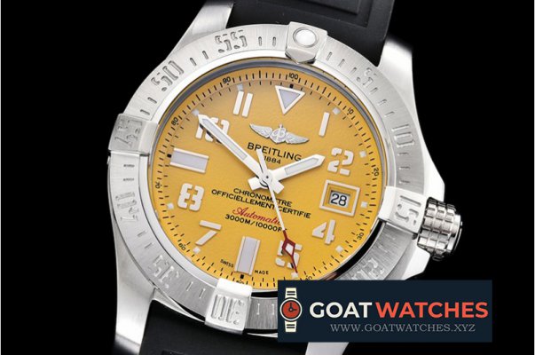 Breitling - Avenger II Seawolf SS/RU Yellow Num GF V2 Asia 2836