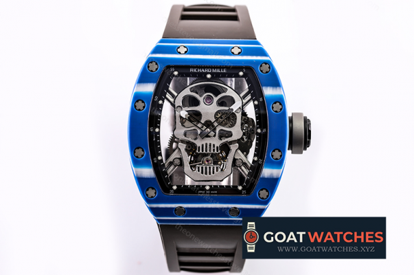 Richard Mille - RM052-01 Tourbillon Blue Bezel Black Skeleton PVD/RU JBF